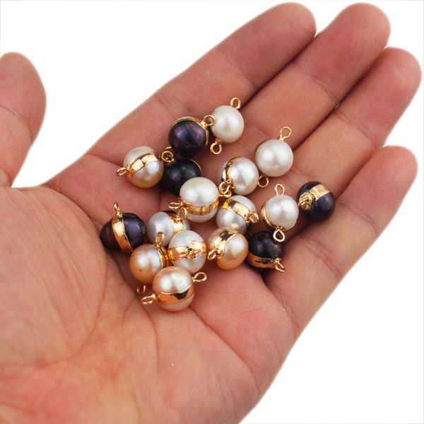 natural fresh water 10mm round 14k gold-plated frame baroque double-sided connector loose pearls
natural fresh water 10mm round 14k gold-plated frame baroque double-sided connector loose pearls