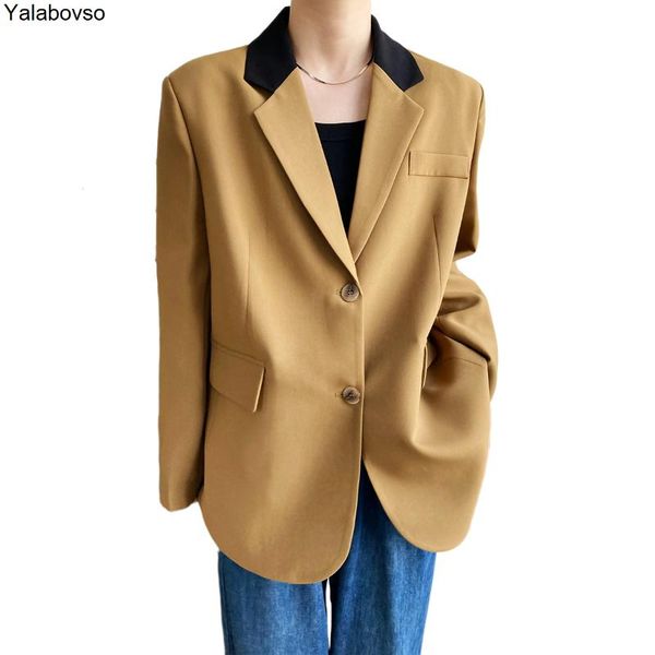 women's suits & blazers fashion color contrast lapel blazer korean khaki vertical sense suit and jacket for lady, White;black
women's suits & blazers fashion color contrast lapel blazer korean khaki vertical sense suit and jacket for lady, White;black