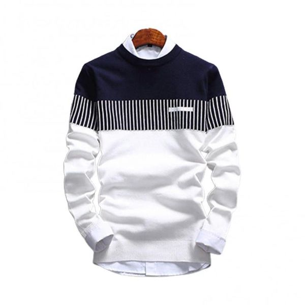 men's sweaters 50% autumn fashion casual strip color block knitwear jumper pullover sweater, White;black
men's sweaters 50% autumn fashion casual strip color block knitwear jumper pullover sweater, White;black