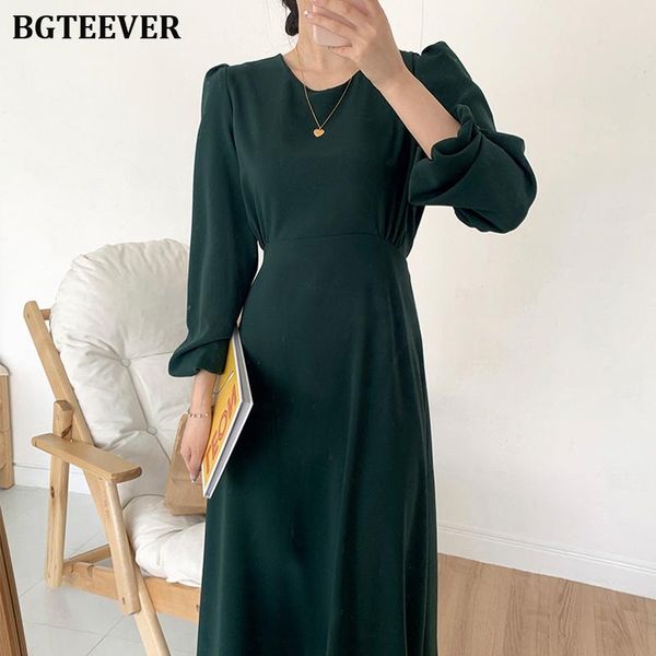 casual dresses bgteever vintage dark green o-neck women dress puff sleeve lace up female a-line 2021 autumn party vestidos femme, Black;gray
casual dresses bgteever vintage dark green o-neck women dress puff sleeve lace up female a-line 2021 autumn party vestidos femme, Black;gray