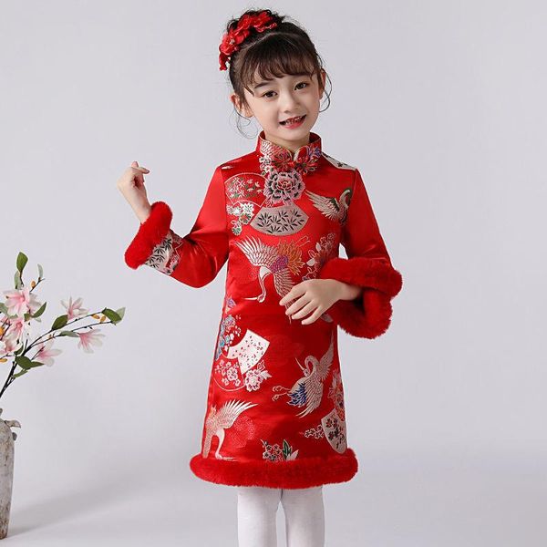 ethnic clothing winter children cheongsam dress vintage chinese style traditional baby girl dresses embroidery, Red
ethnic clothing winter children cheongsam dress vintage chinese style traditional baby girl dresses embroidery, Red