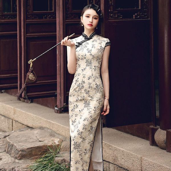 ethnic clothing women high split cheongsam chinese traditional vintage satin short sleeve qipao casual ladies evening dress vestidos, Red
ethnic clothing women high split cheongsam chinese traditional vintage satin short sleeve qipao casual ladies evening dress vestidos, Red