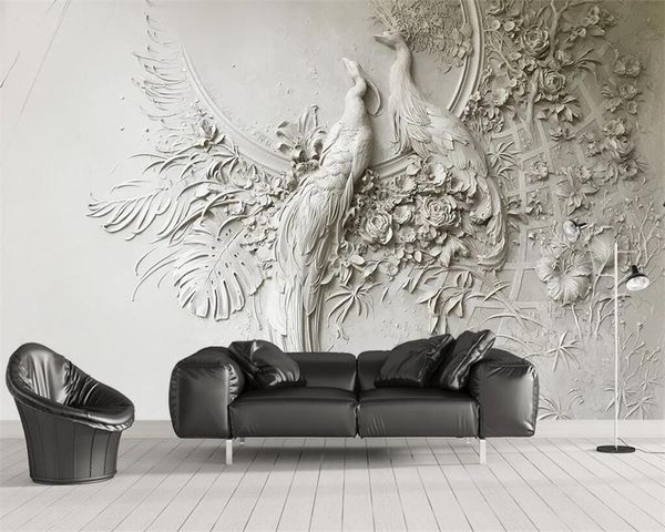 custom self adhesive wallpaper 3d embossed peacock tv sofa background wall flower and bird mural living room bedroom waterproof wallpapers
custom self adhesive wallpaper 3d embossed peacock tv sofa background wall flower and bird mural living room bedroom waterproof wallpapers