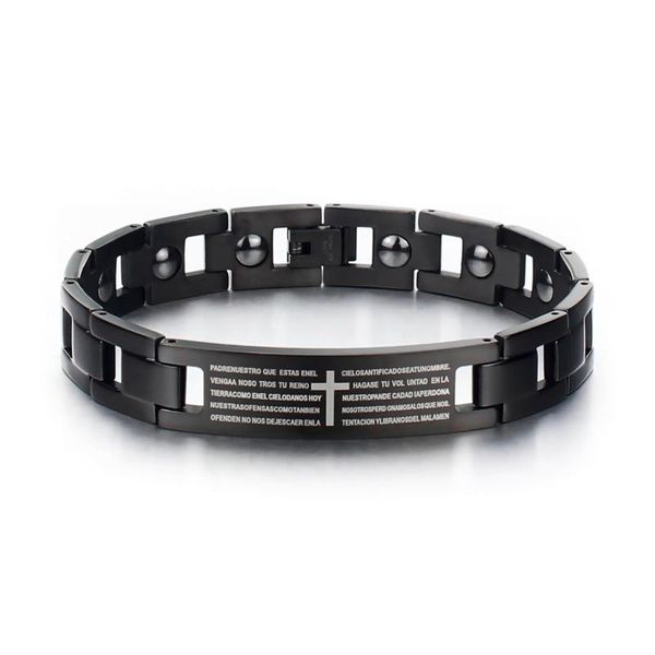 link, chain text hand jewelry titanium steel black cross bracelet insert magnetite germanium stone healthcare punk mens jewellery
link, chain text hand jewelry titanium steel black cross bracelet insert magnetite germanium stone healthcare punk mens jewellery