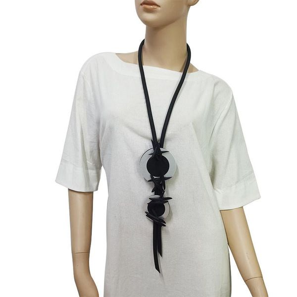 yd&ydbz round pendant necklaces black rubber leather jewelry women long necklace clothes accessories party gift statement choker, Silver
yd&ydbz round pendant necklaces black rubber leather jewelry women long necklace clothes accessories party gift statement choker, Silver