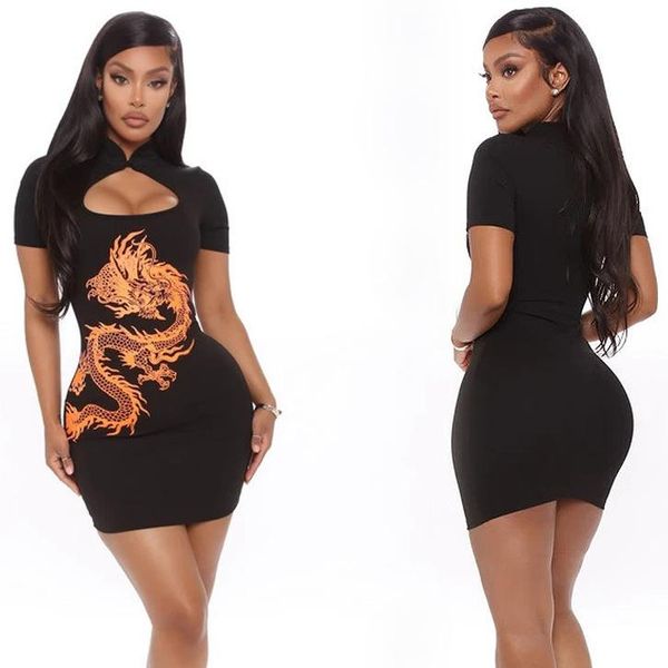 casual dresses women bodycon mini dress party short sleeve black pencil vestidos hollow out chinese dragon print vintage retro, Black;gray
casual dresses women bodycon mini dress party short sleeve black pencil vestidos hollow out chinese dragon print vintage retro, Black;gray