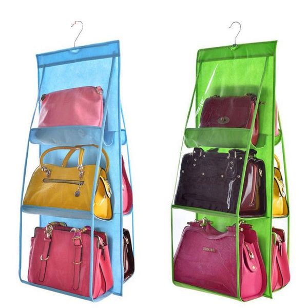 storage bags 6 pockets hanging handbag organizer wardrobe closet transparent bag door wall clear sundry with hanger pouch
storage bags 6 pockets hanging handbag organizer wardrobe closet transparent bag door wall clear sundry with hanger pouch