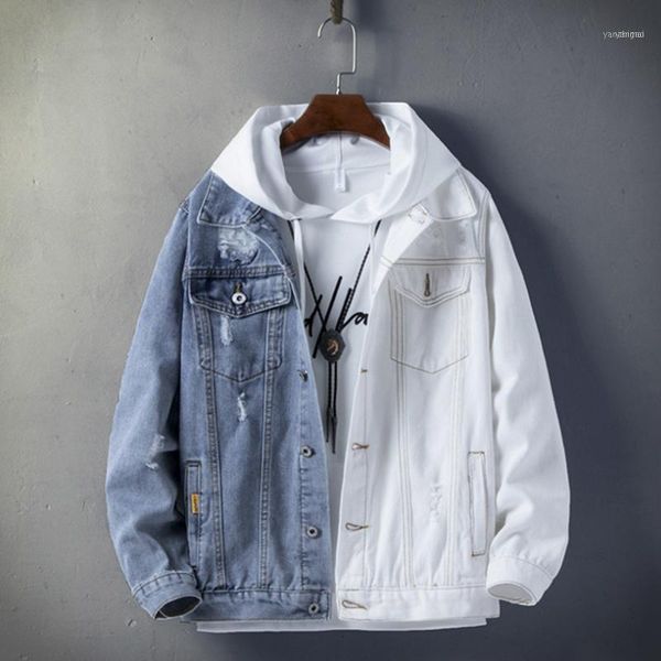 men's jackets stitching men jeans jacket mens bomber hip hop man vintage denim coat streetwear chaqueta hombre1, Black;brown
men's jackets stitching men jeans jacket mens bomber hip hop man vintage denim coat streetwear chaqueta hombre1, Black;brown