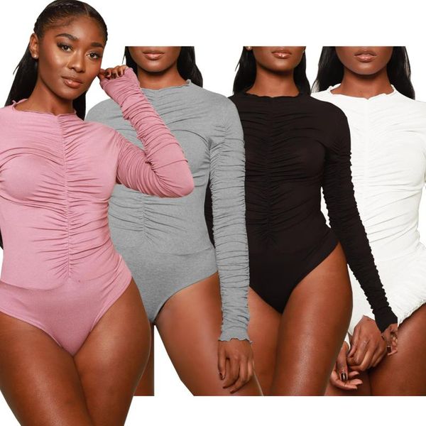 women jumpsuits bodysuits fashion stylish office lady plicated button skinny solid long sleeve mid-waist polyester women's & rompers, Black;white
women jumpsuits bodysuits fashion stylish office lady plicated button skinny solid long sleeve mid-waist polyester women's & rompers, Black;white