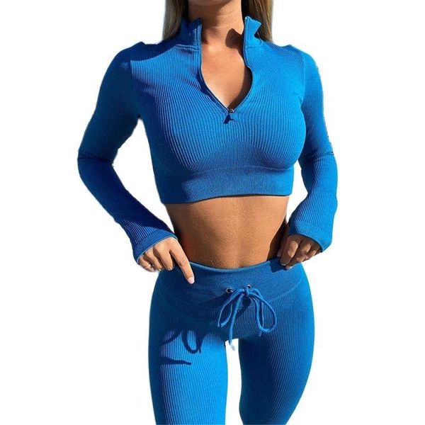 yoga outfit women sportswear solid color stand collar long sleeve zipper fitness shirt
yoga outfit women sportswear solid color stand collar long sleeve zipper fitness shirt
