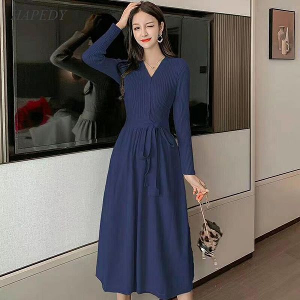 casual dresses hapedy 2021 autumn winter v-neck maxi sweater dress women female long with belt elegant solid slim, Black;gray
casual dresses hapedy 2021 autumn winter v-neck maxi sweater dress women female long with belt elegant solid slim, Black;gray
