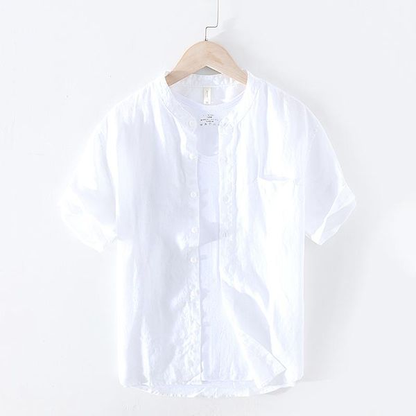 100% pure linen short sleeve shirts for men casual fashion solid white blue stand collar male summer clothing men's, White;black
100% pure linen short sleeve shirts for men casual fashion solid white blue stand collar male summer clothing men's, White;black