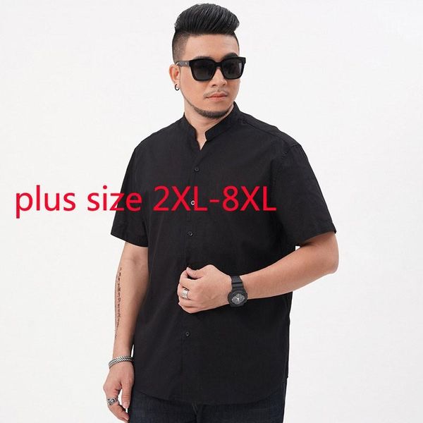 men's casual shirts arrival super large men short sleeve summer fashion mandarin collar cotton plus size 2xl-4xl5xl6xl7xl8xl, White;black
men's casual shirts arrival super large men short sleeve summer fashion mandarin collar cotton plus size 2xl-4xl5xl6xl7xl8xl, White;black
