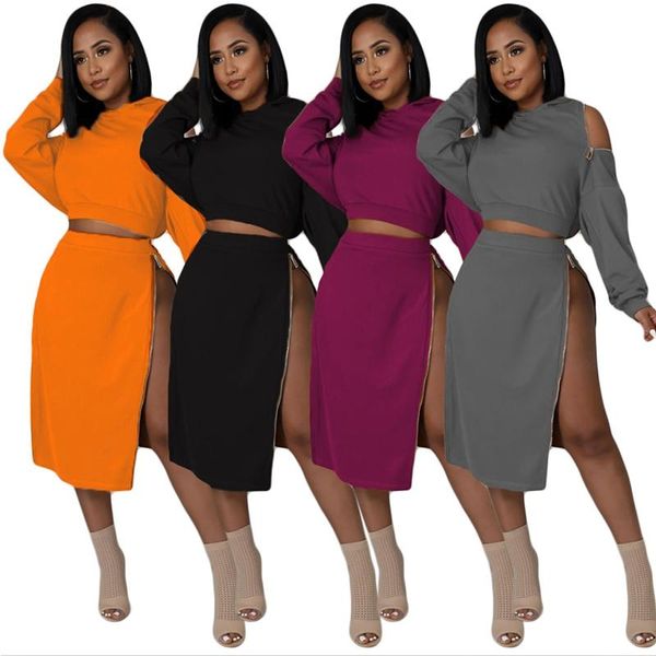 casual dresses solid two piece dress suits women off shoulder long sleeve crop hoodies and zipper side high split skirt streetwear outf, Black;gray
casual dresses solid two piece dress suits women off shoulder long sleeve crop hoodies and zipper side high split skirt streetwear outf, Black;gray