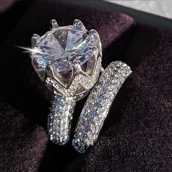 cluster rings luxury 11mm big zircon original wedding ring set for women bride engagement jewelry band eternity gift r4843, Golden;silver
cluster rings luxury 11mm big zircon original wedding ring set for women bride engagement jewelry band eternity gift r4843, Golden;silver