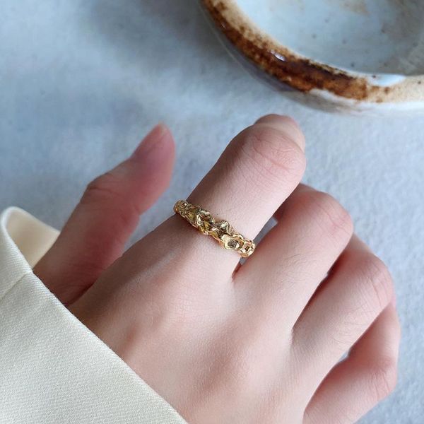cluster rings 925 sterling silver resizable ring for women jewelry trendy wide luxury gift 18k gold irregular tin foil, Golden;silver
cluster rings 925 sterling silver resizable ring for women jewelry trendy wide luxury gift 18k gold irregular tin foil, Golden;silver