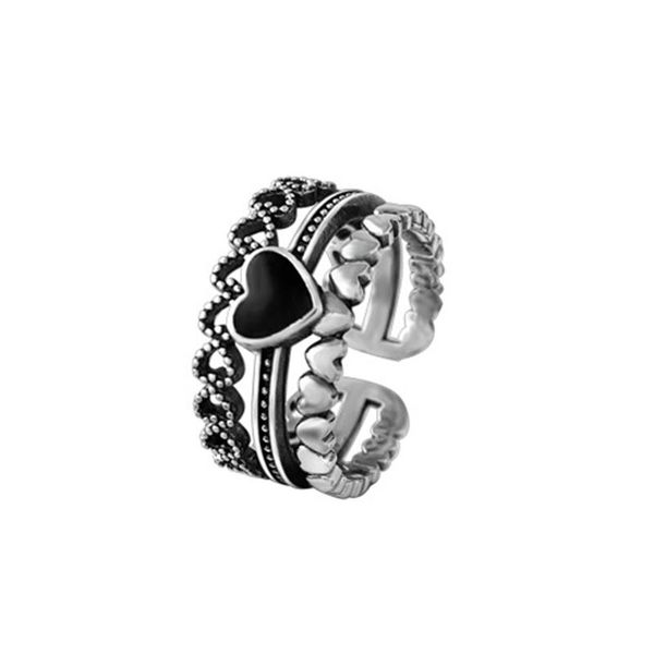 cluster rings 2021 korean vintage daisy flower black heart glaze s925 silver color metal women couple ring jewelry adjustable, Golden;silver
cluster rings 2021 korean vintage daisy flower black heart glaze s925 silver color metal women couple ring jewelry adjustable, Golden;silver