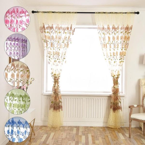 curtain & drapes peony floral modern valances tulle voile window door screening 100*270cm home decor
curtain & drapes peony floral modern valances tulle voile window door screening 100*270cm home decor