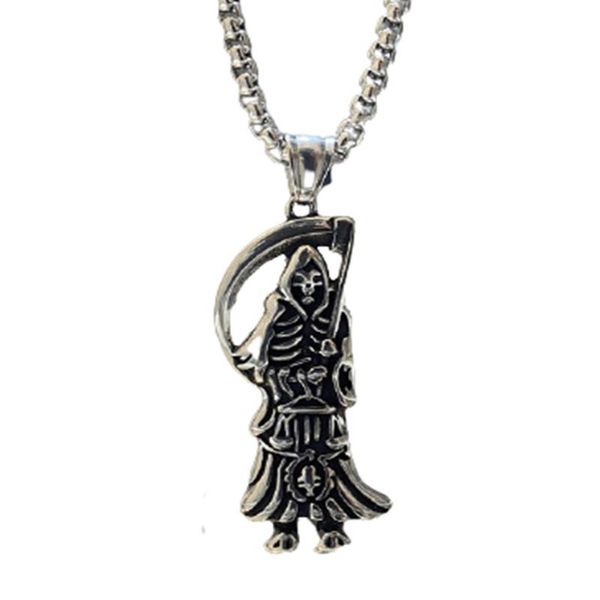 pendant necklaces 100% stainless steel whole body titanium non-fading death necklace street men hip hop dark black, Silver
pendant necklaces 100% stainless steel whole body titanium non-fading death necklace street men hip hop dark black, Silver