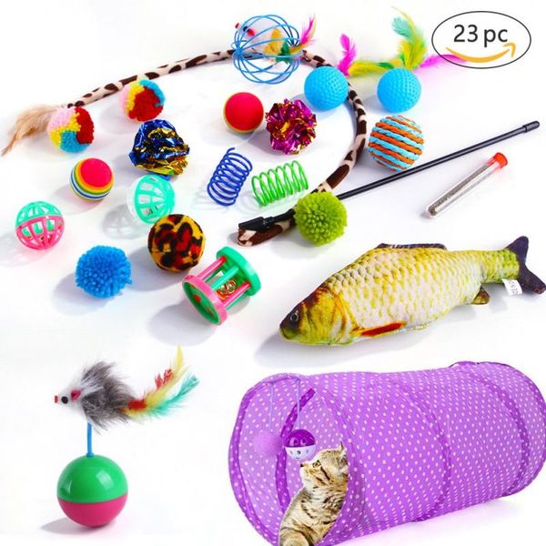 23pcs/set collapsible pet cat tunnel toy kit channel feather balls mice shape kitten dog interactive playing supplies toys
23pcs/set collapsible pet cat tunnel toy kit channel feather balls mice shape kitten dog interactive playing supplies toys
