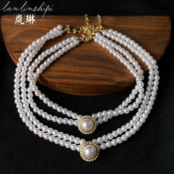 pendants french double layer pearl clavicle chain bridal necklace wedding evening dress banquet daily accessories, Silver
pendants french double layer pearl clavicle chain bridal necklace wedding evening dress banquet daily accessories, Silver
