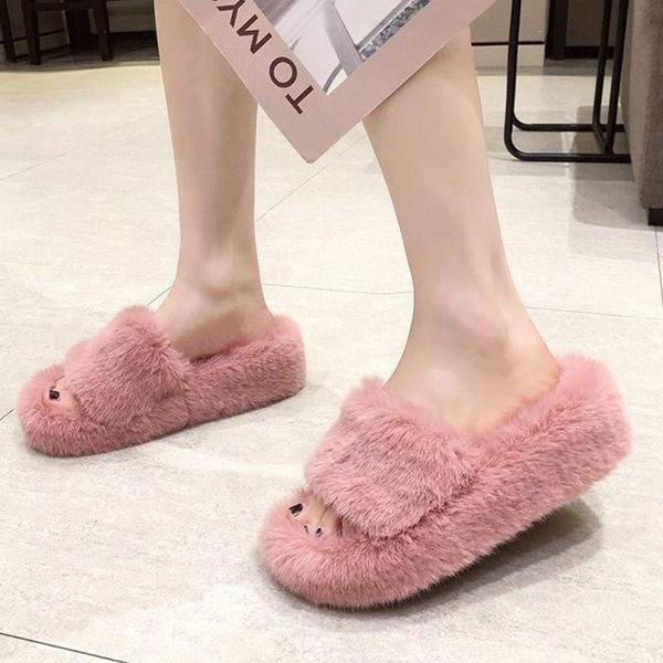 slippers nice winter home women pink fur vogue faux ladies solid color plush warm thick bottom woman furry, Black
slippers nice winter home women pink fur vogue faux ladies solid color plush warm thick bottom woman furry, Black