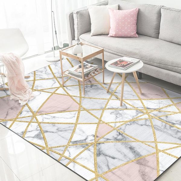 modern and fashionable nordic style white marble golden line blue camel bedroom living room foot mat carpet carpets
modern and fashionable nordic style white marble golden line blue camel bedroom living room foot mat carpet carpets