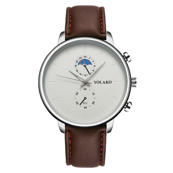 simple casual leather watch men's and women's fashion watches quartz yolako brand female clock relogio feminino wristwatches, Slivery;brown
simple casual leather watch men's and women's fashion watches quartz yolako brand female clock relogio feminino wristwatches, Slivery;brown
