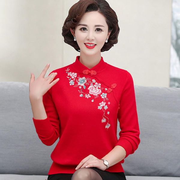 women's sweaters embroidered long-sleeved button oversize middle-aged and elderly autumn winter women cheongsam collar wool thick pullo, White;black
women's sweaters embroidered long-sleeved button oversize middle-aged and elderly autumn winter women cheongsam collar wool thick pullo, White;black