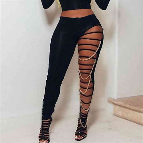 high waist ripped leggings women black slim holes trousers with gold chain pencil pants casual fashion clothing, Black;white
high waist ripped leggings women black slim holes trousers with gold chain pencil pants casual fashion clothing, Black;white