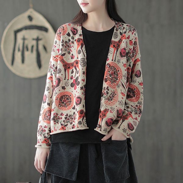 women casual knitted cardigan coats new autumn arts style vintage v-neck long sleeve loose comfortable female sweater p1421 210412, White;black
women casual knitted cardigan coats new autumn arts style vintage v-neck long sleeve loose comfortable female sweater p1421 210412, White;black
