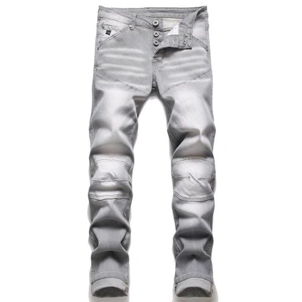 men's jeans motorcycle spring grey washed distressed stretch ripped hip hop slim fit holes punk denim cotton pants, Blue
men's jeans motorcycle spring grey washed distressed stretch ripped hip hop slim fit holes punk denim cotton pants, Blue