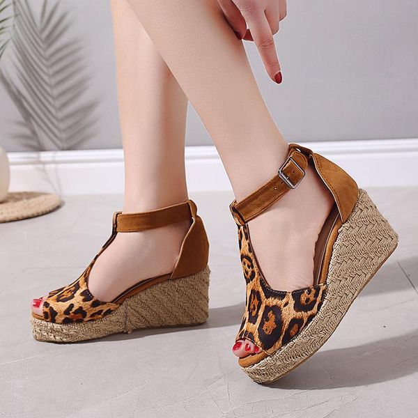 weweya wedges shoes for women sandals plus size high heels summer leopard woman chaussures femme platform 43, Black
weweya wedges shoes for women sandals plus size high heels summer leopard woman chaussures femme platform 43, Black