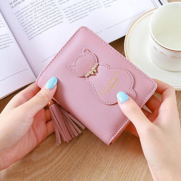 wallets fashion short fringed zipper ladies wallet cute student animal pattern small coin purse card holder, Red;black
wallets fashion short fringed zipper ladies wallet cute student animal pattern small coin purse card holder, Red;black
