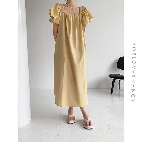 lines fn 13 2021 spring and summer design women's simple versatile square neck loose a-line dress 82303, Black;gray
lines fn 13 2021 spring and summer design women's simple versatile square neck loose a-line dress 82303, Black;gray