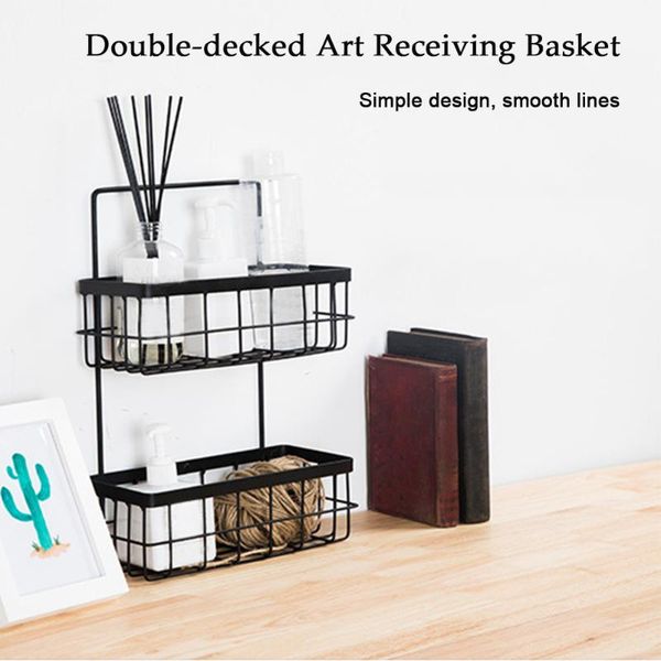 storage baskets rustproof bathroom double layer home iron frame wall hanging shelf accessories space saving practical basket organiser
storage baskets rustproof bathroom double layer home iron frame wall hanging shelf accessories space saving practical basket organiser