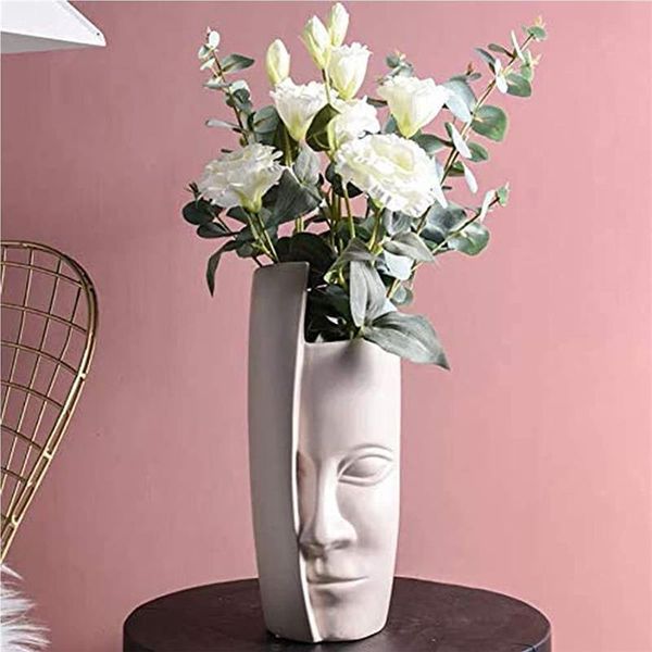 vases nordic style ceramic human face flower vase modern home living room decoration plant pots sculpture art portrait
vases nordic style ceramic human face flower vase modern home living room decoration plant pots sculpture art portrait