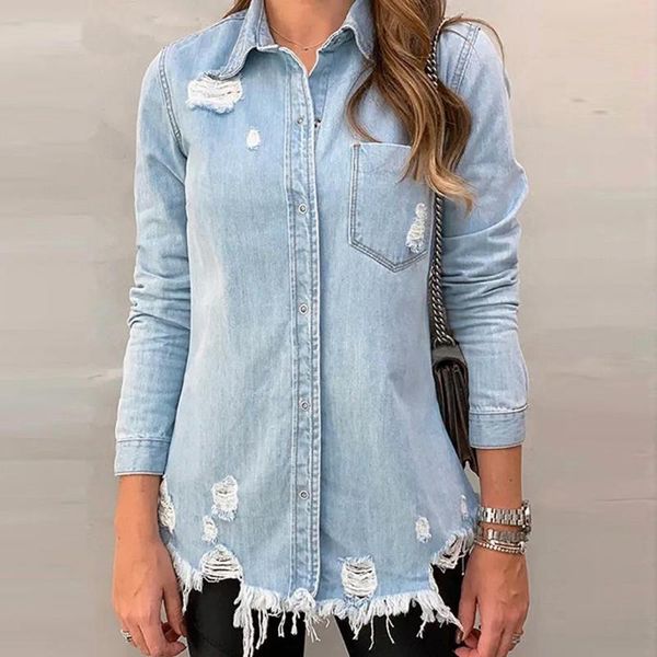 women's jackets 2021 fashion persoanality denim jacket women long sleeve hole overcoat pockets jean outwear cowboy, Black;brown
women's jackets 2021 fashion persoanality denim jacket women long sleeve hole overcoat pockets jean outwear cowboy, Black;brown