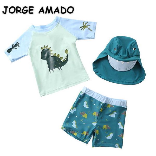 summer baby boys swimwear 3-pcs sets cartoon dinosaur +swimming trunks + bathing cap swimsuit children clothes e1051 210610, Blue
summer baby boys swimwear 3-pcs sets cartoon dinosaur +swimming trunks + bathing cap swimsuit children clothes e1051 210610, Blue