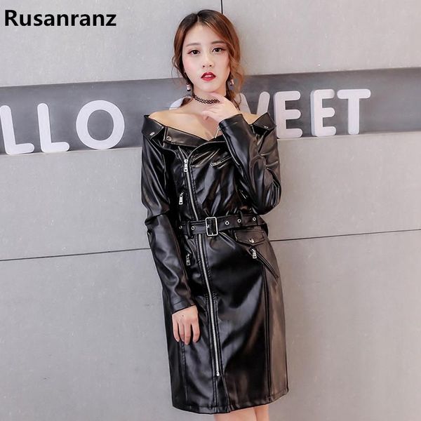 casual dresses pu leather women fashion long sleeve dress elegant slash neck female ladies vestidos, Black;gray
casual dresses pu leather women fashion long sleeve dress elegant slash neck female ladies vestidos, Black;gray