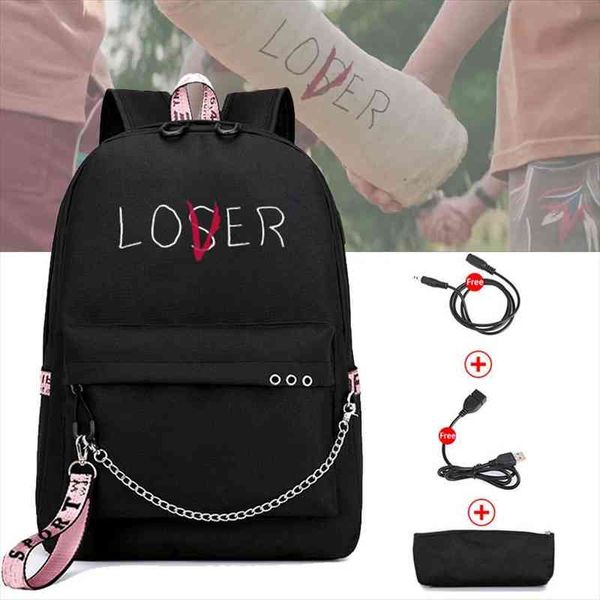 lover loser large school bags for teenage girls usb charging backpack women book bag high youth leisure col
lover loser large school bags for teenage girls usb charging backpack women book bag high youth leisure col