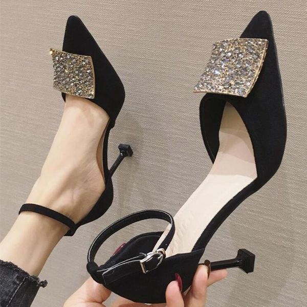dress shoes high heel fashion pointed flock rhinestone women woman 2021 spring heels thin square d176, Black
dress shoes high heel fashion pointed flock rhinestone women woman 2021 spring heels thin square d176, Black