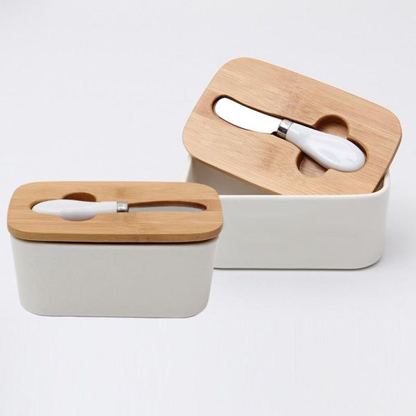 dishes & plates ceramic butter box airtight bamboo lid large dish white counterwith butter-knife kitchen supplies
dishes & plates ceramic butter box airtight bamboo lid large dish white counterwith butter-knife kitchen supplies