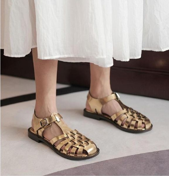 sandals gold weave leather flat women retro wrap toe mules t-strap casual shoes 2021 fashion beach summer for, Black
sandals gold weave leather flat women retro wrap toe mules t-strap casual shoes 2021 fashion beach summer for, Black