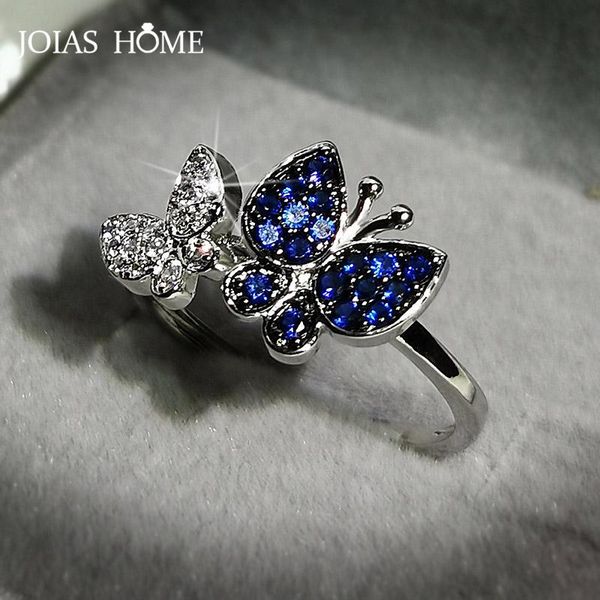 cluster rings joiashome silver 925 jewelry gemstones butterfly ring for women white blue zircon bowknot trendy finger size6-10, Golden;silver
cluster rings joiashome silver 925 jewelry gemstones butterfly ring for women white blue zircon bowknot trendy finger size6-10, Golden;silver