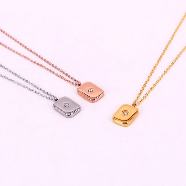 pendant necklaces fashion stainless steel rose gold color lover crytsal square star necklace women lady girl party gift, Silver
pendant necklaces fashion stainless steel rose gold color lover crytsal square star necklace women lady girl party gift, Silver