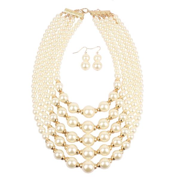 chokers fashion exaggerated multi-layer pearl necklace vintage jewelry on the neck choker gift to girlfriend wholesale, Golden;silver
chokers fashion exaggerated multi-layer pearl necklace vintage jewelry on the neck choker gift to girlfriend wholesale, Golden;silver