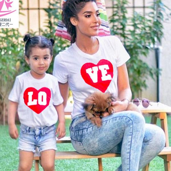 summer mother and daughter clothes heart pattern t-shirt bodysuit family matching tee clothing outfits, Blue
summer mother and daughter clothes heart pattern t-shirt bodysuit family matching tee clothing outfits, Blue