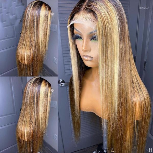 remy straight highlight color t part lace front wig human hair for women with baby adjustable strap bleached knot daily wigs1, Black;brown
remy straight highlight color t part lace front wig human hair for women with baby adjustable strap bleached knot daily wigs1, Black;brown