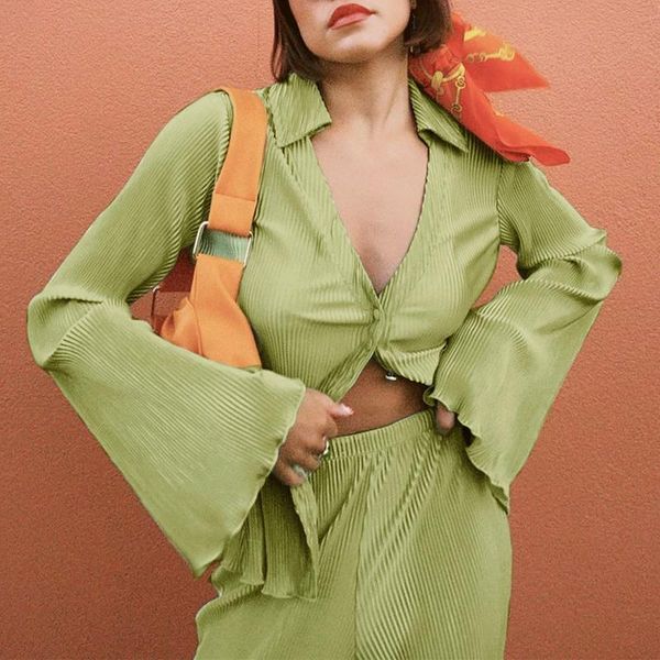 women's two piece pants vintage pant suits women set green flare sleeve blouse shirt and casual straight trousers sets loose ensemble f, White
women's two piece pants vintage pant suits women set green flare sleeve blouse shirt and casual straight trousers sets loose ensemble f, White